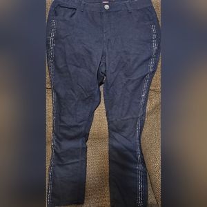 Pure Energy Jeggings With Rhinestones on Side Legs